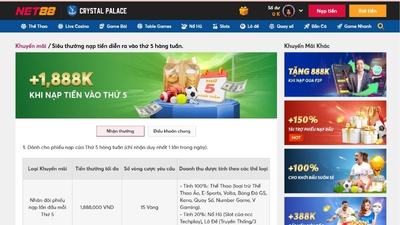 NET88 – Ưu đãi đều đặn, không thiên vị “con cưng”